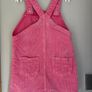 Next girls pink corduroy dungaree dress Age 3-4 EUC Image 3