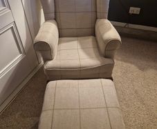 Queen Anne armchair & footstool