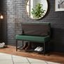 Emerald Vault Storage Ottoman  Bottle Green Velvet with Hidden Compartment Image 8