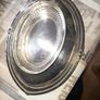Beautiful Old Oval Shaped Silver Plated Pierced Serving Tray with Handle, Postage Available or Collection on all my items Image 5