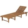 Folding Sun Lounger Solid Acacia Wood Image 3