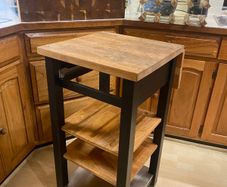 butcher block trolley on decent wheels
