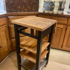 butcher block trolley on decent wheels