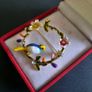 Tropical Bird Brooch Floral Garland Pin Enamel & Crystals Colorful Bird Shawl Pin Broach Image 3