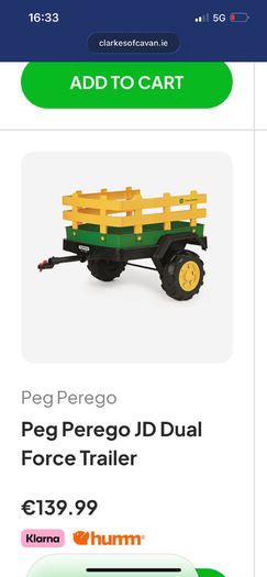 Peg Perego John Deere accessories