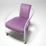 Vintage Lucite and Purple Velvet Armchair by Charles Hollis Jones, USA, 1970s. Image 6