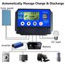 Efficient 10A  12V  Solar Charge Controller PWM Controller LCD Dual USB 5V Output Solar Panel PV Regulator Image 3