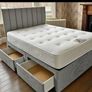 New Stylish single ,Double 4ft, 4ft6, King 5ft And 6ft Superking Sizes Divan Beds Instock. Drawers And Optional Tufted Mattresses Available. Free Delivery Image 7