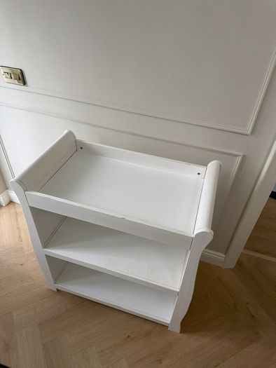 White Wooden Baby Changing Table