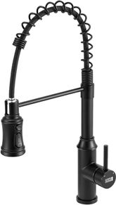 NEW SALE | Black Kitchen Tap,Spring Kitchen Taps with Pull Out Spray,3 Spray Modes 360 Degree Swivel High Arc Single Handle Kitchen Sink Mixer Tap with Pull Down Sprayer BLACK