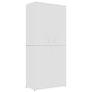Shoe Cabinet White 80x39x178 cm Chipboard Image 3
