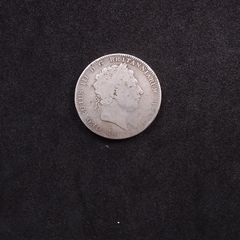 Rare 1818 King George III - Sterling Silver Full Crown Coin - LVIII Lettered Edge