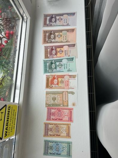 Mongolia, 9 Different Banknotes, All Crisp Unc!