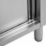 Work Table with Sliding Doors 100x50x95 cm Stainless Steel Image 7