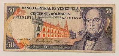 Venezuela 50 Bolivares 1995 Banknote