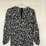 Zara black and white maxi long sleeve dress XS Image 2