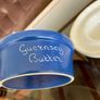 Vintage Ceramic Fosters Studio Pottery Cornwall Blue Sgraffito Butter Breakfast Dish Image 3