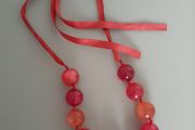 Necklace - Beaded and Ribbon
