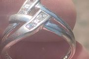 Sterling Silver Double Wishbone Engagement ring