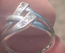 Sterling Silver Double Wishbone Engagement ring