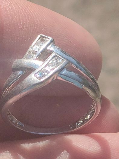 Sterling Silver Double Wishbone Engagement ring