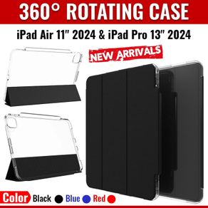 Case for iPad Pro 13 inch 2024, 360 Rotating Stand Tablet Cover