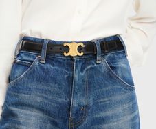 Medium 25mm Triomphe Belt In Taurillon Leather