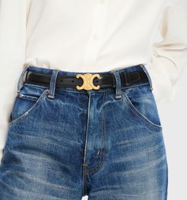 Medium 25mm Triomphe Belt In Taurillon Leather
