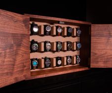 Walnut Watch Cabinet