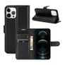 For iPhone 12 Pro Max Wallet Case Cover Flip Book PU Leather Holder Card Slots Black - FHT09IPK1 Image 2