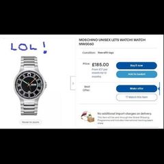 watch by Moschino new and unused