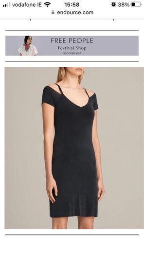 Allsaints black Dress. Size M 10-12 .