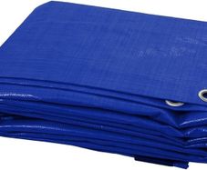 3 x 4 m Blue Tarpaulin Waterproof Furniture Caravan Cover Sheet Multipurpose