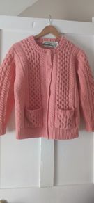 Aran Crafts Rose Pink Cardigan