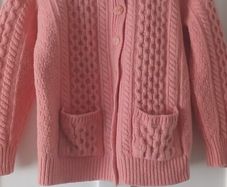 Aran Crafts Rose Pink Cardigan