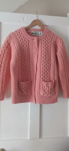 Aran Crafts Rose Pink Cardigan