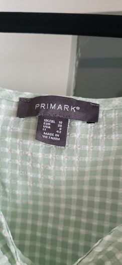 PRIMARK mint green gingham co-ord Sz 10UK
