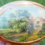 Vintage four oval wooden bubble convex dome wall painting, painting wall oval frame 6,3" x 4,3" 50 each Image 7