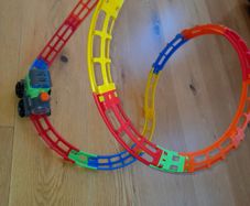 Children's train on loop track