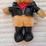 Vintage PMS Biker Mates Bear Playmates Soft approx. 28 cm. Damaged Plush Please see photos Image 4