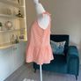 Ladies Orange & White Checkered String Top from Pepco Image 8
