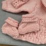 Baby cardigan pink NB Image 4