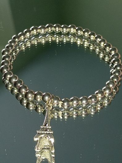 Handmade bracelet crystal pearl gold