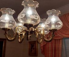 Heavy solid brass antique-style light