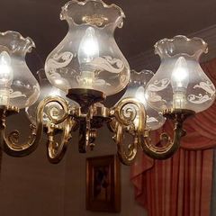 Heavy solid brass antique-style light