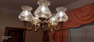 Heavy solid brass antique-style light