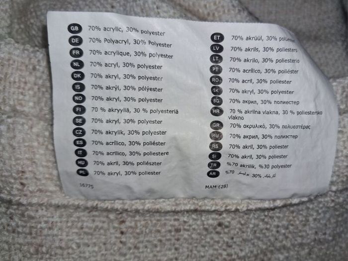 Brand Ikea Gurli Throw- Colour - White  & Beige - Size - 180cm x 120cm