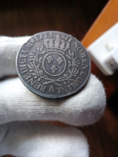 1731 French Silver One Ecu Coin