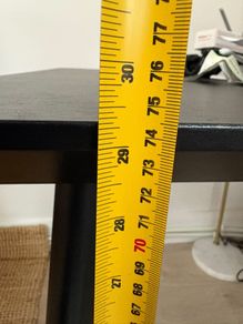 Small black table