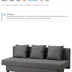 Double IKEA sofa bed